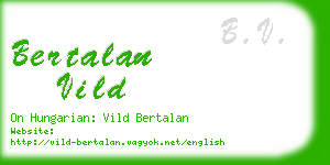 bertalan vild business card